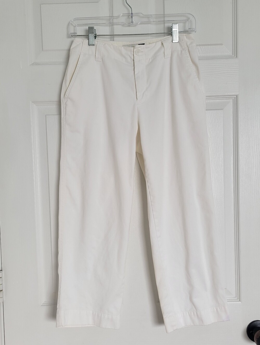 Vintage Y2k GAP Clean Cut White Capris Preppy Sz 1 Fits Sz 26